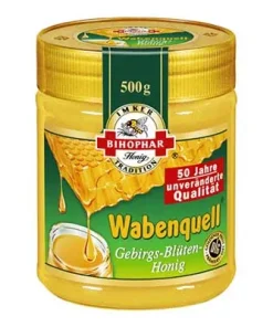 Bihophar, Wabenquell Gebirgs-Blüten-Honig, 500 g Glas