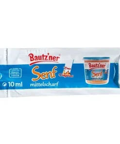 Bautzner, Senf, mittelscharf, 200 Einzelportionen à 10 ml, 2 l Karton