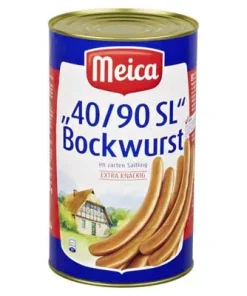 Meica, Bockwurst im Saitling, 40 Stück, 3,3 kg Dose