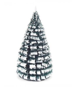 3 Raureifbäume grün-weiß, 10cm