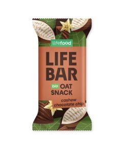 Lifefood Lifebar Oat Snack Cashew Chocolate Chip BIO